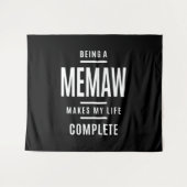 Tenture Être un Memaw rend ma vie complète (Devant (Horizontal))