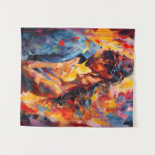 Tenture Étreinte romantique - Expressionnisme abstrait (Devant (Horizontal))