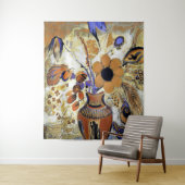 Tenture Etruscan vase with Flowers, Redon (En situation)