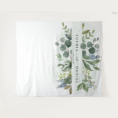 Tenture Eucalyptus Bleu Dusty Mariage Photo Prop fond (Devant (Horizontal))