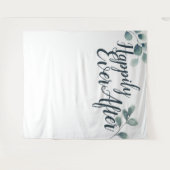 Tenture Eucalyptus Bleu joyeusement Mariage (Devant (Horizontal))