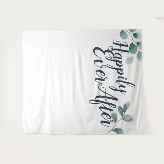 Tenture Eucalyptus Bleu joyeusement Mariage (Devant (Horizontal))