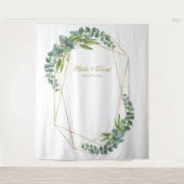 Tenture Eucalyptus Bloom Gold Frame Mariage Prop (Devant)