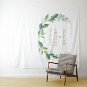 Tenture Eucalyptus Botanique Mariage arrière-plan (En situation (horizontale))