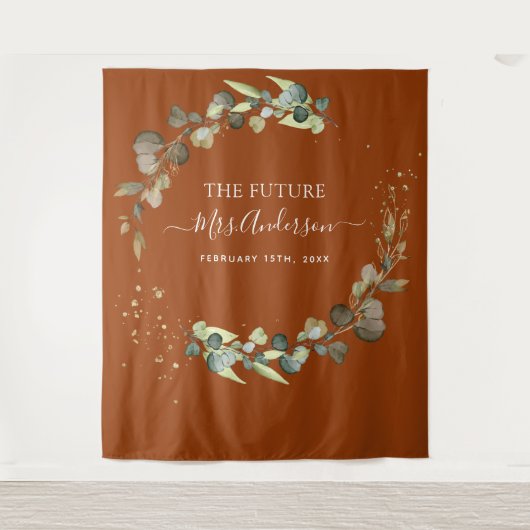 Tenture Eucalyptus Burnt Orange Future Mme Contexte (Devant)