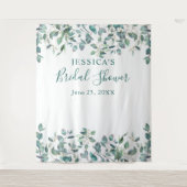 Tenture Eucalyptus Fête des mariées Chic Photo Booth fond (Devant)