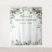 Tenture Eucalyptus Fête des mariées Chic Photo Booth fond (Devant)