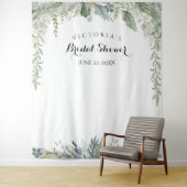 Tenture Eucalyptus Fête des mariées Photo Booth fond (En situation)