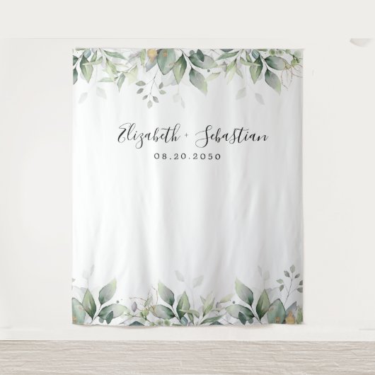 Tenture Eucalyptus Feuilles de verdure Mariage Arrière-pla (Devant)