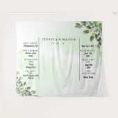 Tenture Eucalyptus Greenery Succulent Mariage Booth (Devant (Horizontal))