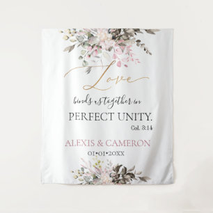 Tenture Eucalyptus Rose Dusty, Col. 3:14 Tapest