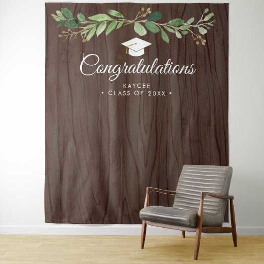 Tenture Eucalyptus rustique - Arrière-plan photo (En situation)