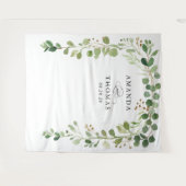 Tenture Eucalyptus Verdure Feuille Arc Mariage fond (Devant (Horizontal))