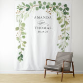 Tenture Eucalyptus Verdure Feuille Arc Mariage fond (En situation)