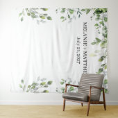 Tenture Eucalyptus Verdure Mariage moderne fond (En situation (horizontale))