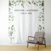 Tenture Eucalyptus Verdure Mariage moderne fond (En situation)