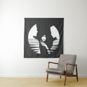 Tenture Eve Met Une Pomme À Adam, Version Blanche 2/3 (En situation)