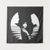 Tenture Eve Met Une Pomme À Adam, Version Blanche 2/3 (Devant)