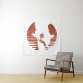 Tenture Ève tend un pomme à Adam, Version Grunge 3/3 (En situation)