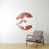 Tenture Ève tend une pomme à Adam, Version Grunge 3/3 (En situation (horizontale))