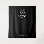 Tenture Événement d'entreprise | Toile de fond photo noire (Devant)