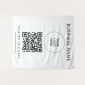 Tenture Événement personnalisé Logo Texte Code QR (Devant (Horizontal))
