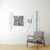 Tenture Événement personnalisé Logo Texte Code QR (En situation (horizontale))