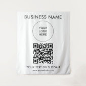 Tenture Événement personnalisé Logo Texte Code QR (Devant)