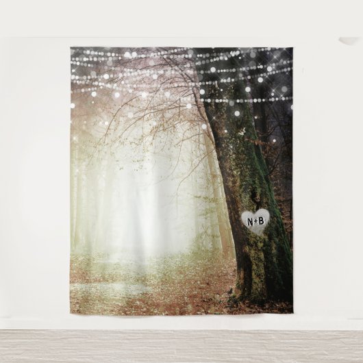 Tenture Evermore | Fond photo Mariage forestier enchanté (Devant)