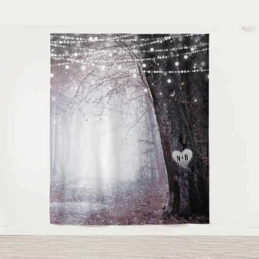 Tenture Evermore | Fond photo Mariage forestier enchanté (Devant)