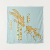 Tenture Évolution du poisson drôle de poisson rouge (Devant (Horizontal))