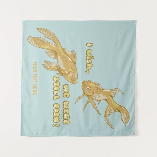 Tenture Évolution du poisson drôle de poisson rouge (Devant (Horizontal))