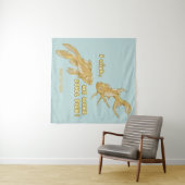 Tenture Évolution du poisson drôle de poisson rouge (En situation (horizontale))