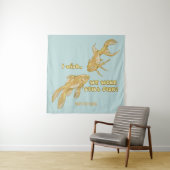 Tenture Évolution du poisson drôle de poisson rouge (En situation)