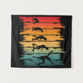 Tenture Évolution du skateur de skateboard (Devant (Horizontal))