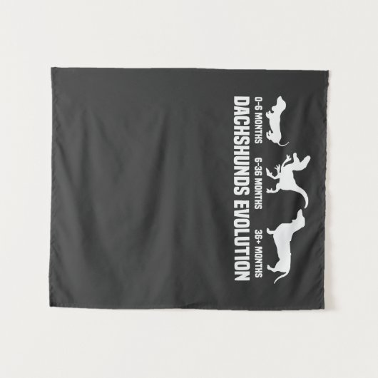 Tenture Évolutions de dachshund (Devant (Horizontal))