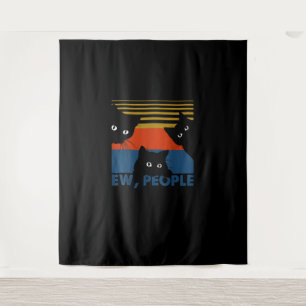Tenture Ew Personnes Retro Chat Funny Vintage Introverti
