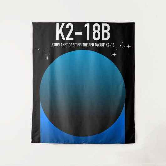 Tenture exoplanète K2-18b (Devant)