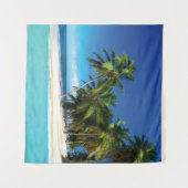 Tenture Exotic beach throw pillow (Devant (Horizontal))