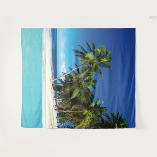 Tenture Exotic beach throw pillow (Devant (Horizontal))