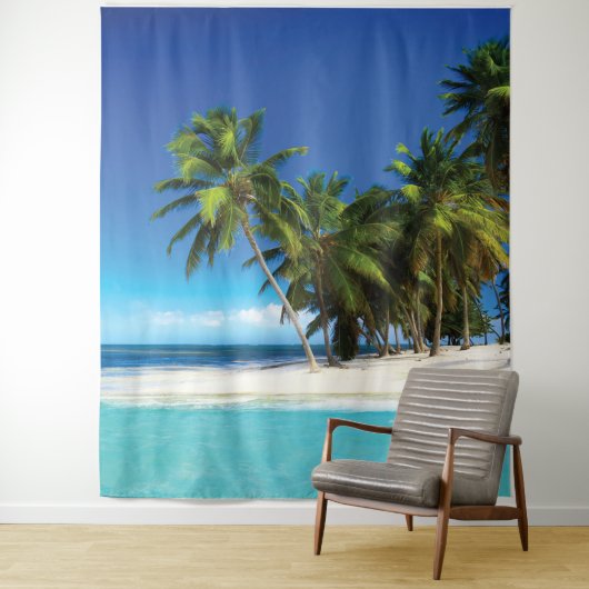 Tenture Exotic beach throw pillow (En situation)
