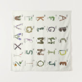 Tenture Exploration de l'alphabet naturel | Bois Tapisseri (Devant (Horizontal))