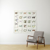 Tenture Exploration de l'alphabet naturel | Bois Tapisseri (En situation (horizontale))