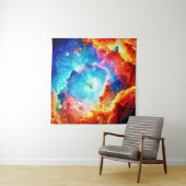 Tenture Exploration de l'art nébuleux coloré (En situation)