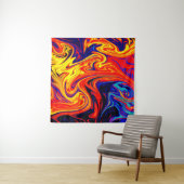 Tenture Exploration Du Motif Abstrait Coloré (En situation)