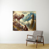 Tenture Explorez Bighorn Sheep Grizzly Cub Mountain (En situation (horizontale))