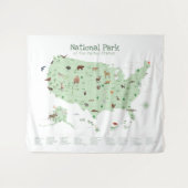 Tenture Explorez la carte du parc national Woodland Nurser (Devant (Horizontal))
