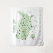 Tenture Explorez la carte du parc national Woodland Nurser (Devant)