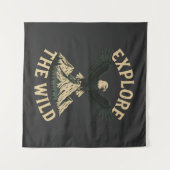 Tenture Explorez la nature - Aigle à tête blanche et avent (Devant (Horizontal))