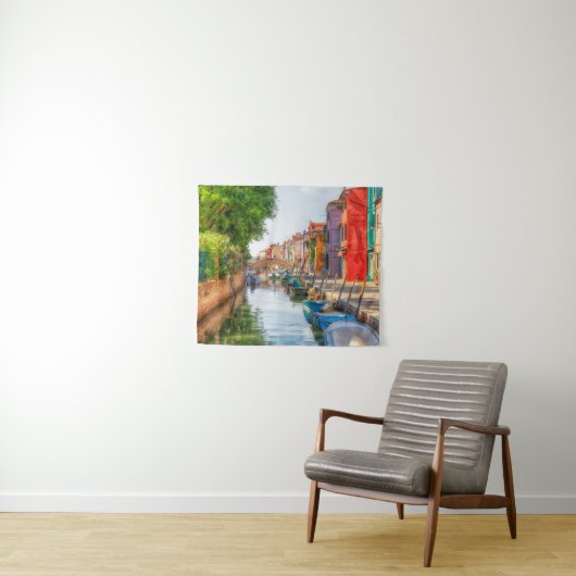 Tenture Explorez le charme vibrant de Burano (En situation (horizontale))